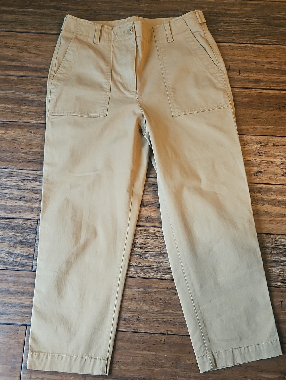 Talbots Mustard Straight High Waist Crop Size 8